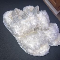 Furry Ugg Slides 