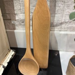 Awesome, extra long wooden decorative utensils