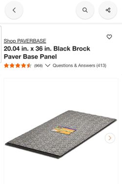 Paver base Panels