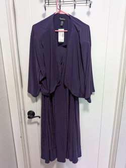 Formal purple dress with jacket 4x new