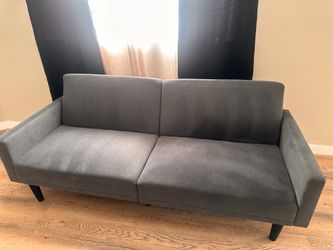 Modern Gray Futon Sofa – Good Condition