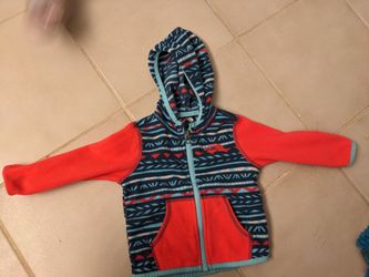 The North Face Baby Girl Glacier Full-Zip Hoodie. Size 6-12 Months. Pink & Green