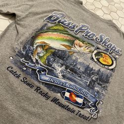 Bass Pro Shops Denver Colorado Grey T Shirt Size Medium