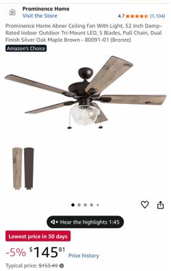 52” Ceiling Fan with Light