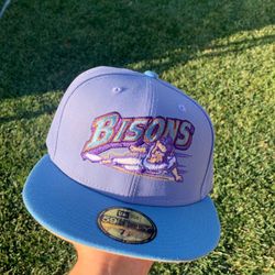 Buffalo Bisons Copper Lavender Prime Two Tone Edition 59Fifty Fitted Hat  Size 7 1/8