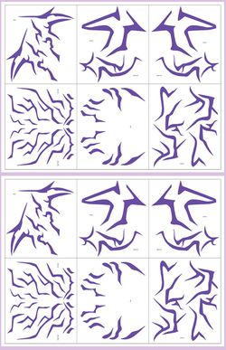 Rumi Cosplay Temporary Tattoos Realistic Waterproof Purple tattoo Stickers for Cosplay Party Festival Photoshoot Halloween Makeup (Purple)