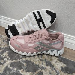 Reebok Womens Pink Zig Pulse Composite Safety/ Hard Toe Oil & Slip Resistant Work Shoes Size 8.5