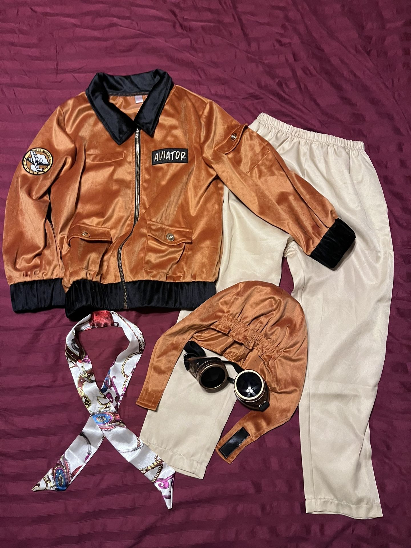 Aviator Kids Costume Set - Orange and Black