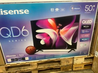 50" screen Qled smart 4k ultra HDTV by hisense.  New