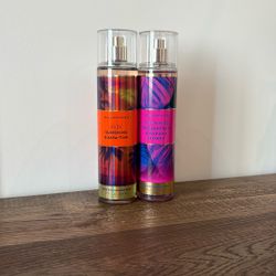 Bath and Body Works Fiji Sunshine Guava-Tini and Bahamas Passionfruit and Banana Flower Fine Fragrance Mists