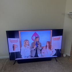 75” Samsung TV And Samsung Sound Bar With Wireless Subwoofer