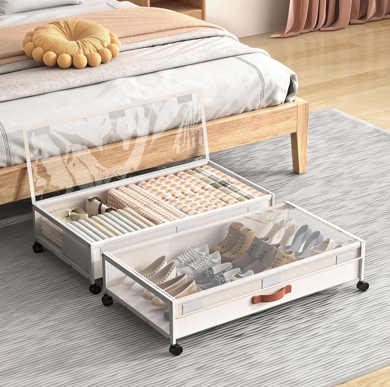 Under Bed Storage with Wheels, XXL Larger