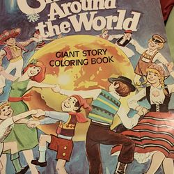 Vintage Christmas around the world giant story coloring book 1976