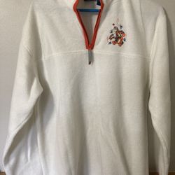 MISSES LADIES TIGGER OF WINNIE THE POOH SOFT FLEECE HALF ZIP FRONT LONG SLEEVE SHIRT OR LIGHT JACKET SZ M