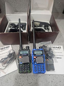Lot of 2 BAOFENG UV-5R+ Plus Two Way Radio