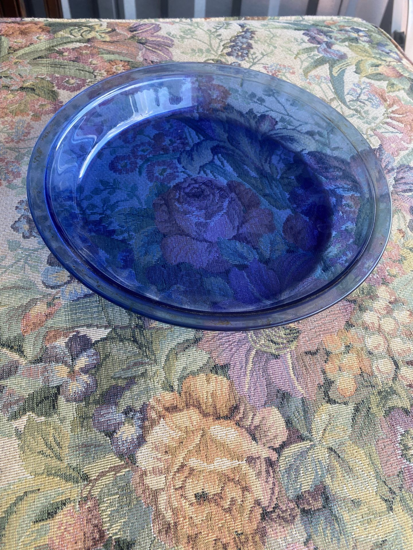 Pyrex Pie Plate 9” Opaque Blue Vintage