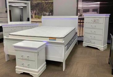 furniture without mattress Brand new white queen size bed 5 piece bedroom furniture without mattress