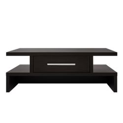 Modern Espresso Coffee Table – 4 ft Long