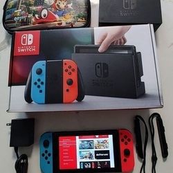 Nintendo Switch Console With Case / Box
