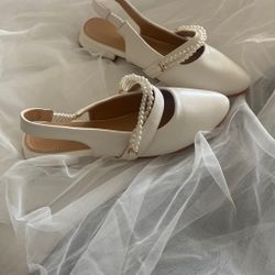 dressy white flats 
