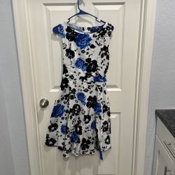 Blue Floral Dress
