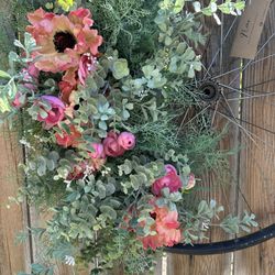 Unique Floral Door Wreath Gift