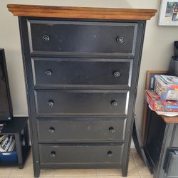 Black Dressers, Wood, 3 Piece