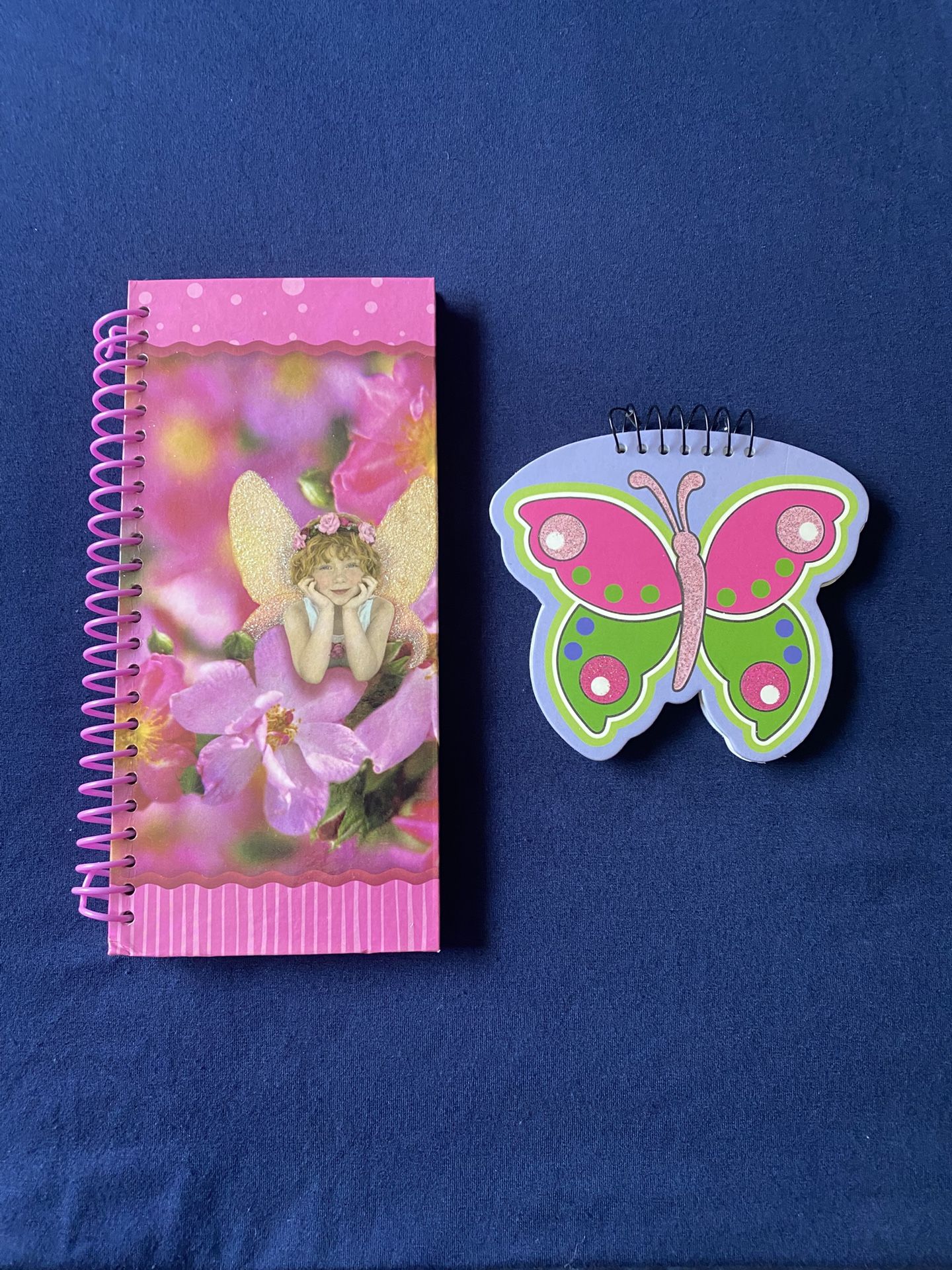Pink Fairy and Butterfly Shaped Spiral Notebooks