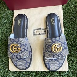 Gucci Women’s Blue Slide Sandals
