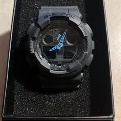 Grey And Blue Gshock 