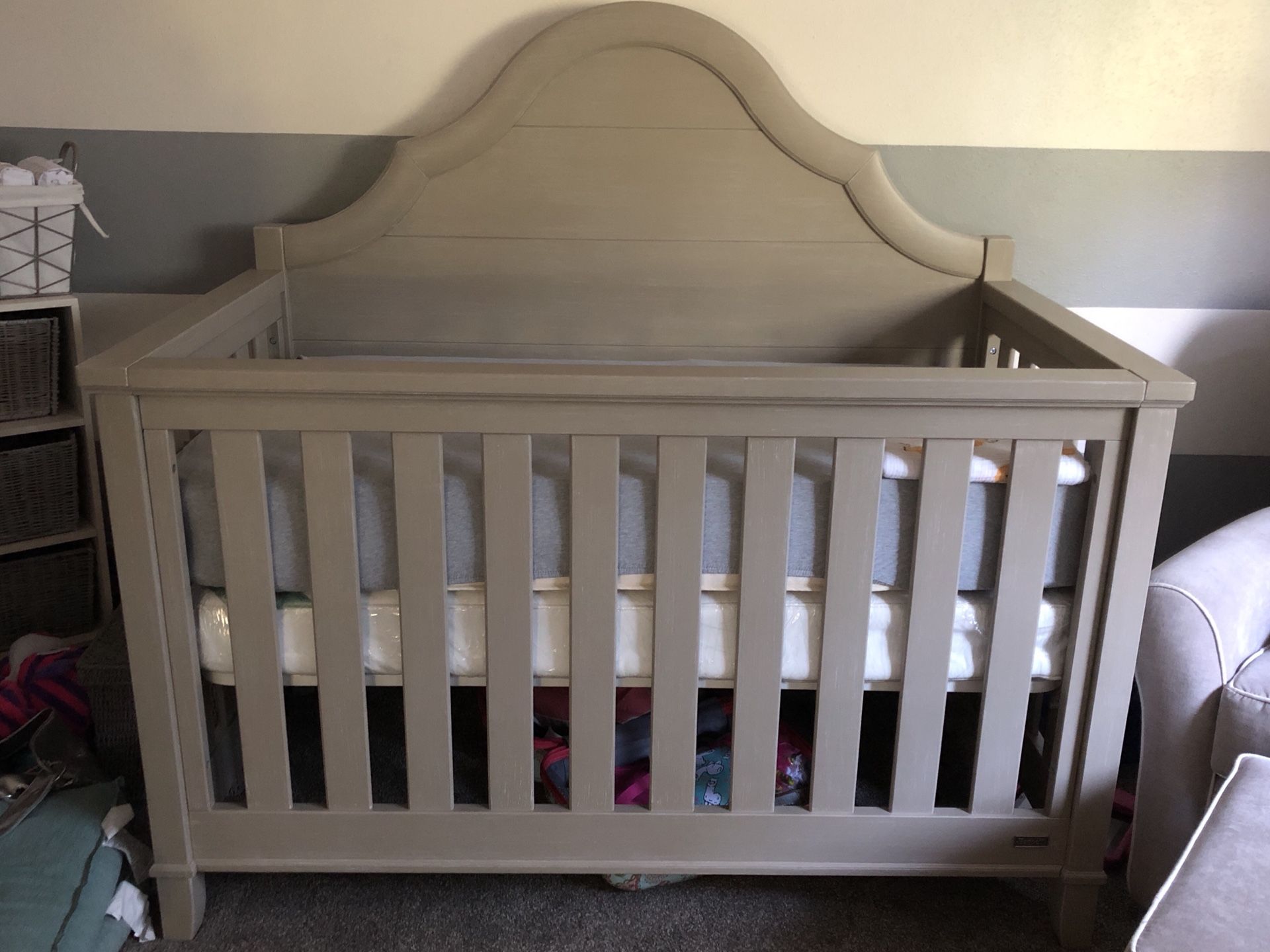 Bassett Baby Crib - Ava Collection Grey