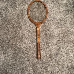 Antique Tennis Racket Dave Foster signed it