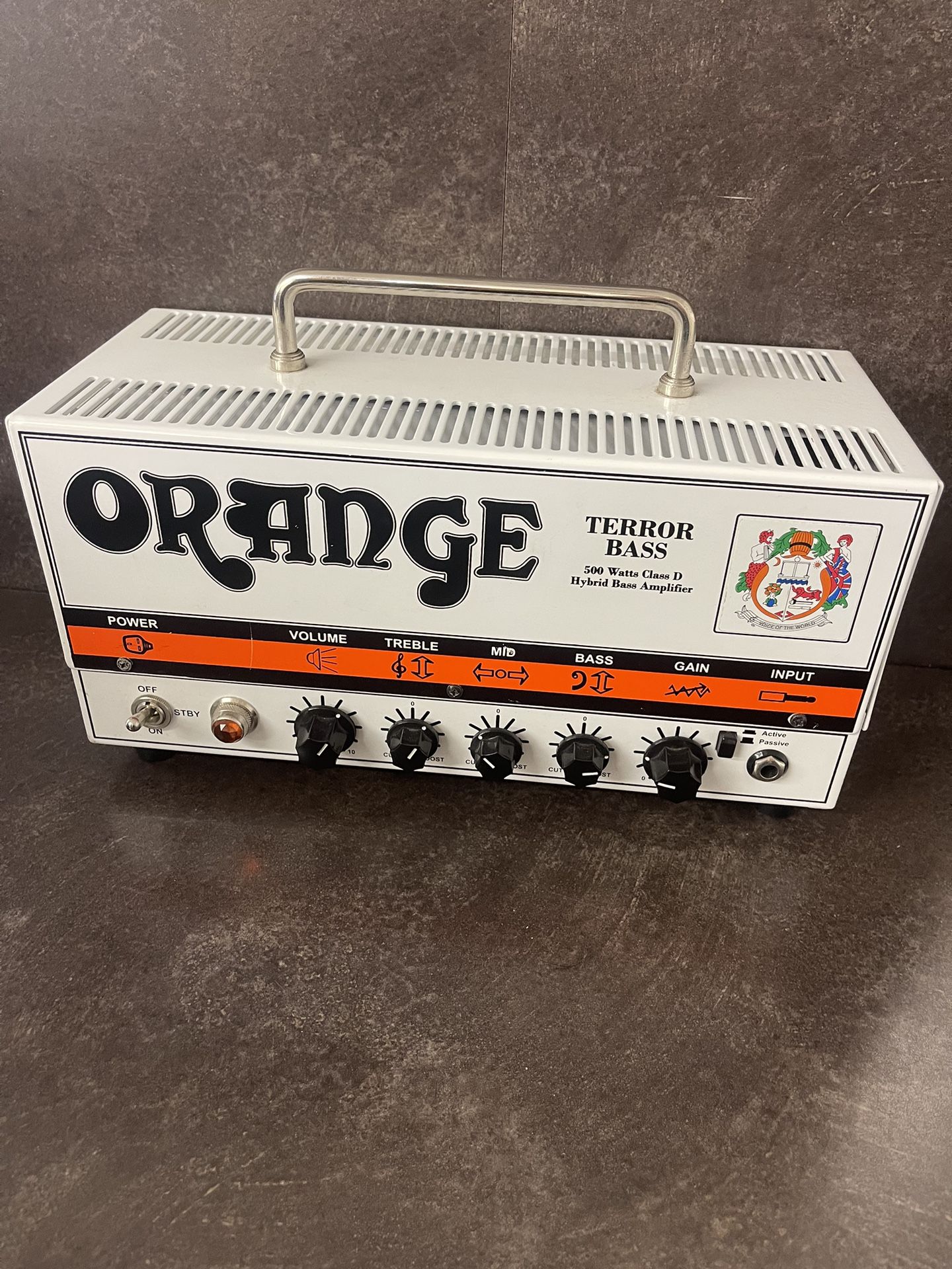 Orange Terror Bass 500w Class D Hybrid Bass Amplifier With Carrying Case
