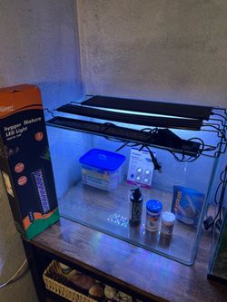 15G rimless tank aquarium kit read description
