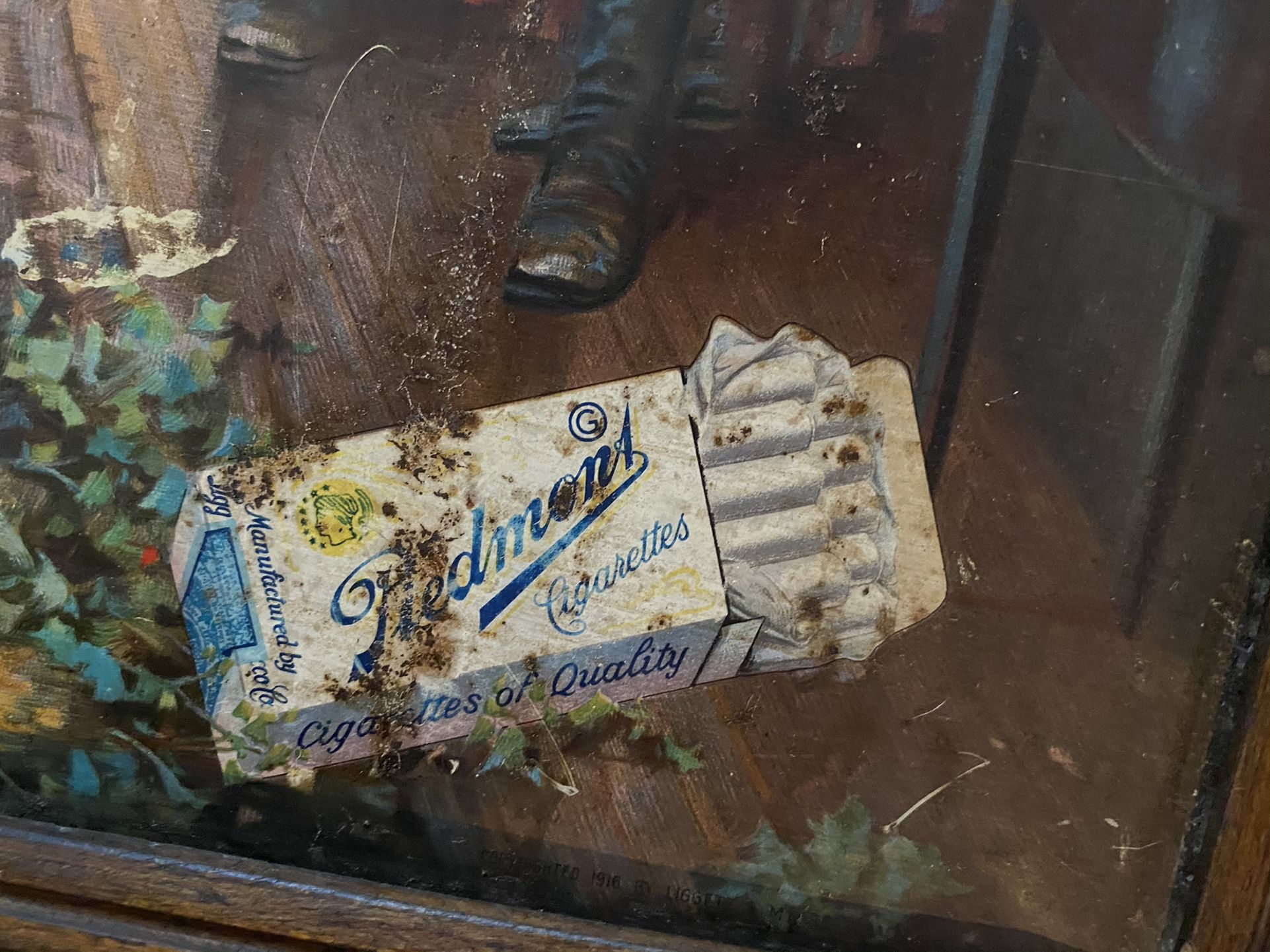 piedmont cigarette sign Vintage Rare 1912 Piedmont Cigarette Sign Washington Returns to Mt. Vernon  for Sale in Temecula, CA