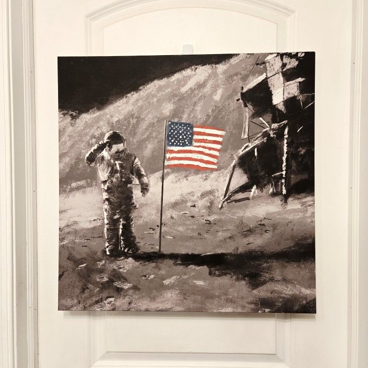 Man on the Moon Canvas Wall Art