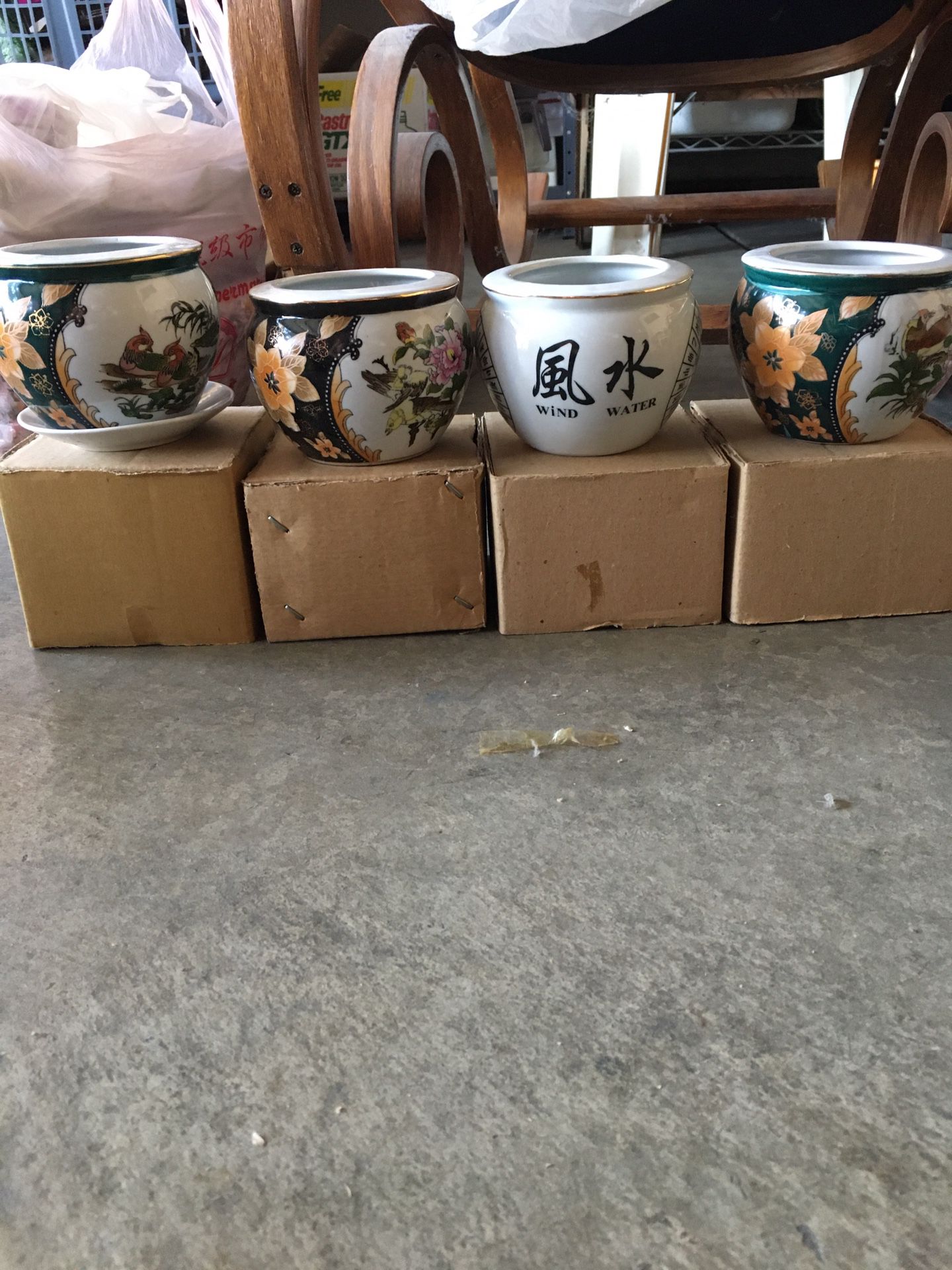 Asian Flower pots