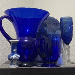 Vintage Cobalt Blue Glass