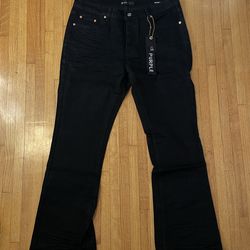 Purple Brand black flare jeans