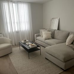 Room And Board Metro Sofa- Like New Condition- Barely Used, Situating In Empty Apartment For Over A Year And Just 2 Years Old.