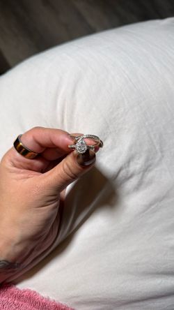 10k Gold Engagement And Wedding Band Set Natural Diamonds 1ct