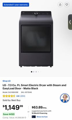 LG STEAM DRYER
