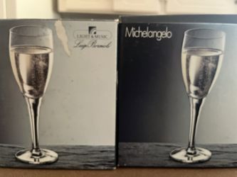 Champagne Flute Crystal Glass set of 12 NIB