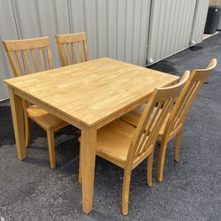 Real Wood Dining Set - Table and 4 chairs