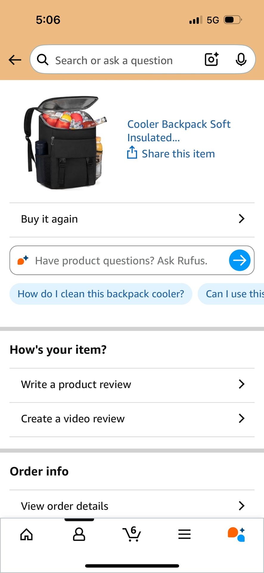 Back Pack Cooler