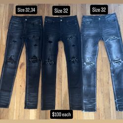 1:1 Amiri Jeans 100 Each!