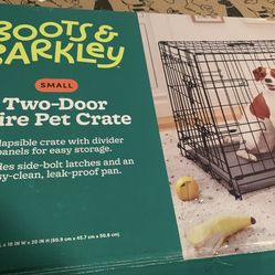 Two door wire pet crate size small