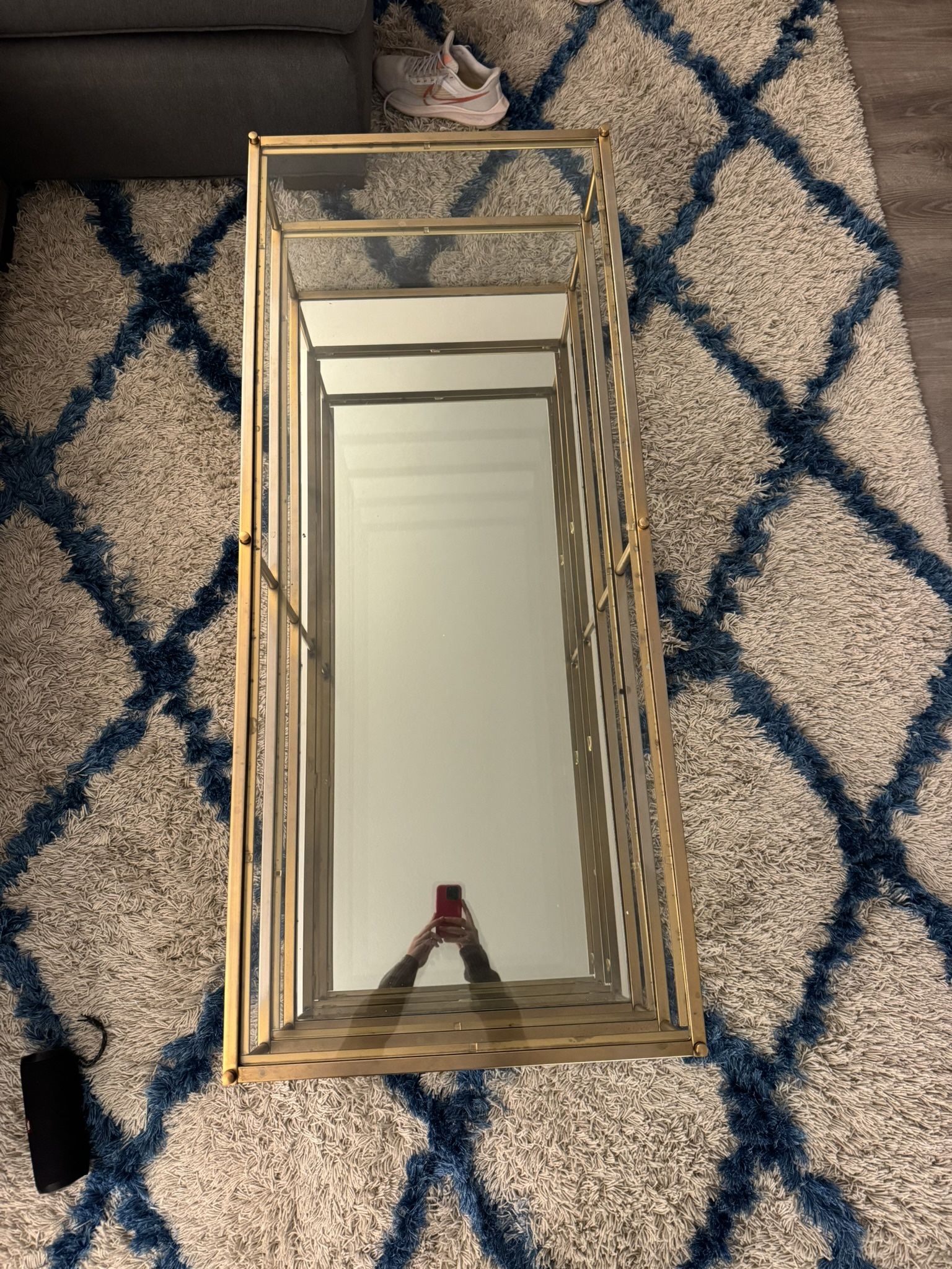 West Elm Glass Coffee Table