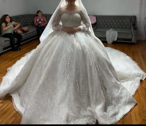 Custom Made Ball Gown Wedding Dress 