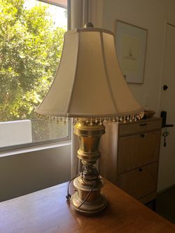 Vintage Brass Trophy Table Lamp